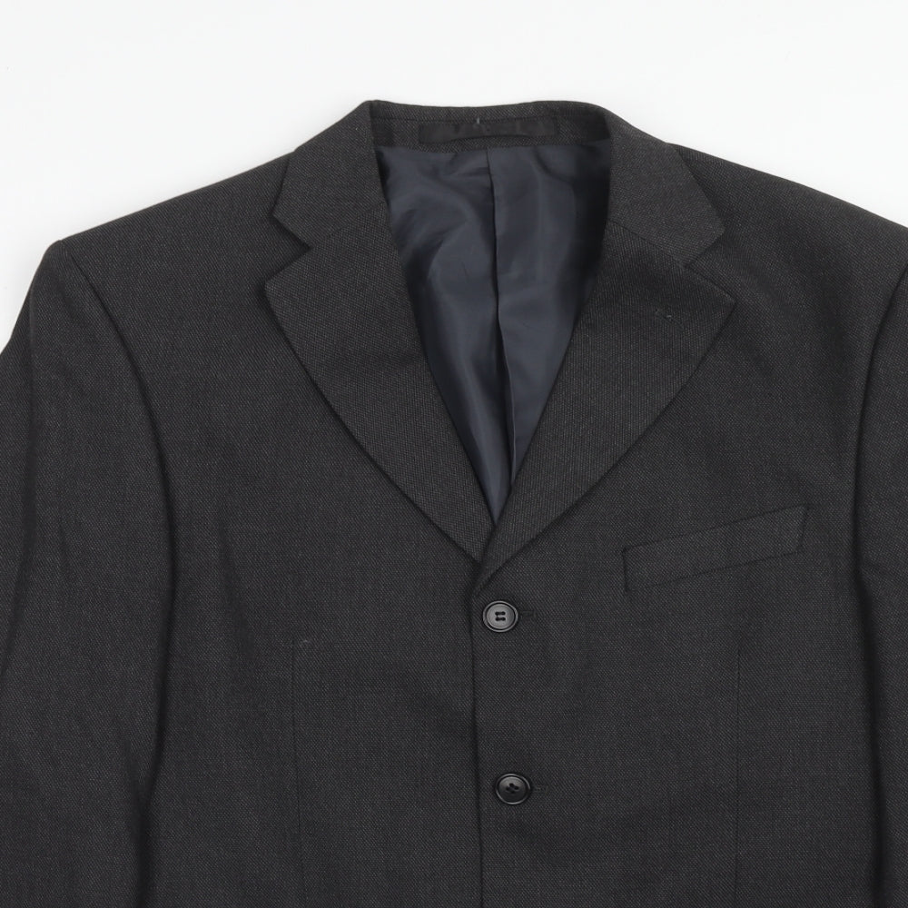 Marks and Spencer Mens Grey Polyester Jacket Suit Jacket Size 40 Regular