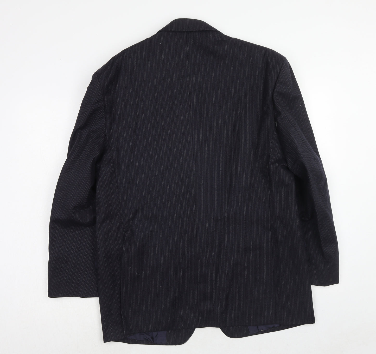 James Barry Mens Blue Striped Wool Jacket Suit Jacket Size 42 Regular