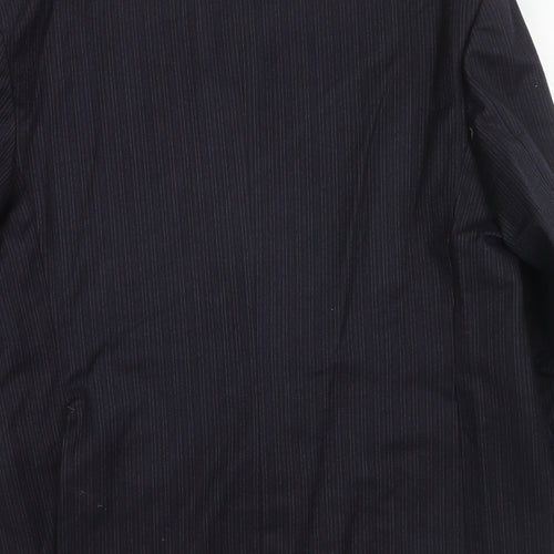 James Barry Mens Blue Striped Wool Jacket Suit Jacket Size 42 Regular