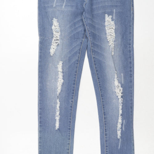 South Womens Blue Cotton Skinny Jeans Size 8 Regular Zip