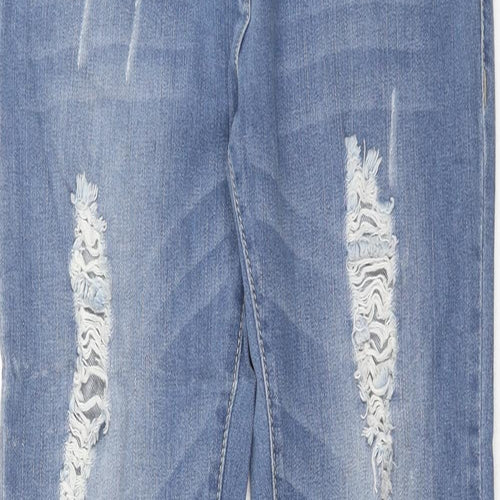 South Womens Blue Cotton Skinny Jeans Size 8 Regular Zip