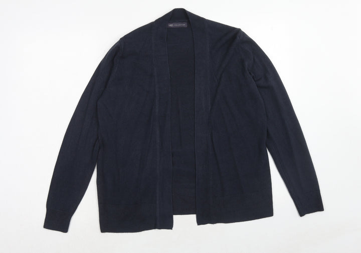 Marks and Spencer Womens Blue V-Neck Acrylic Cardigan Jumper Size M