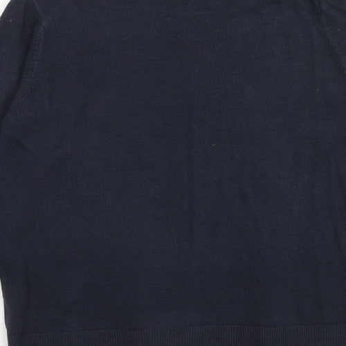 Marks and Spencer Womens Blue V-Neck Acrylic Cardigan Jumper Size M