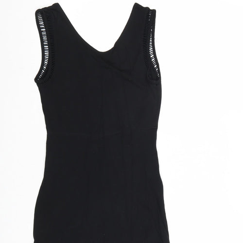 Liz Lange Womens Black Viscose Basic Tank Size XS V-Neck