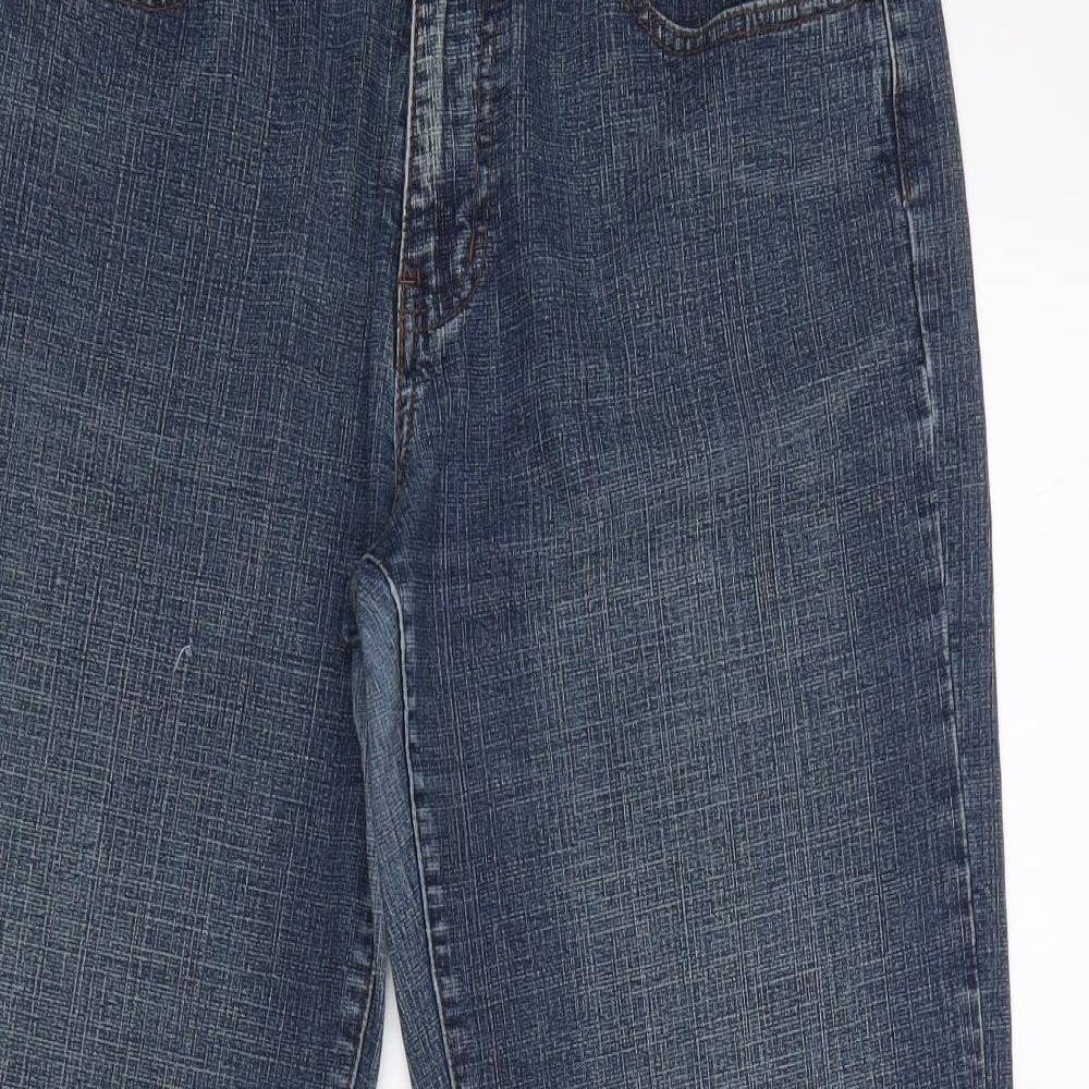 c.a.r.o Mens Blue Cotton Straight Jeans Size 34 in Regular Zip