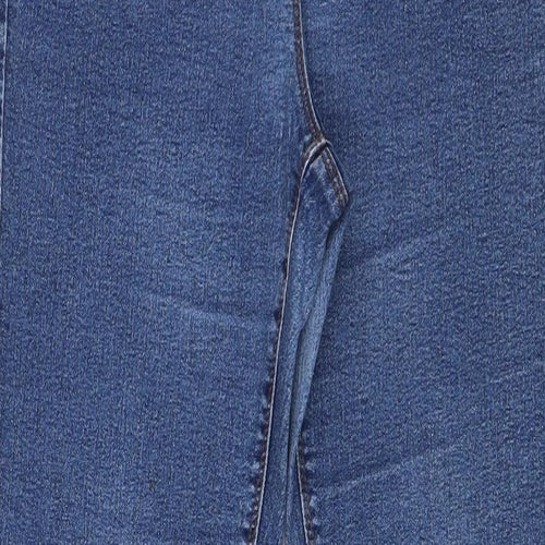 Papaya Womens Blue Cotton Skinny Jeans Size 10 Regular Zip