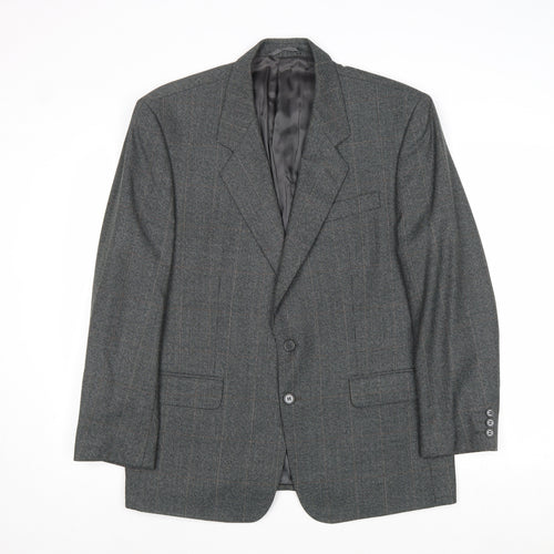 James Barry Mens Grey Wool Jacket Suit Jacket Size 42 Regular