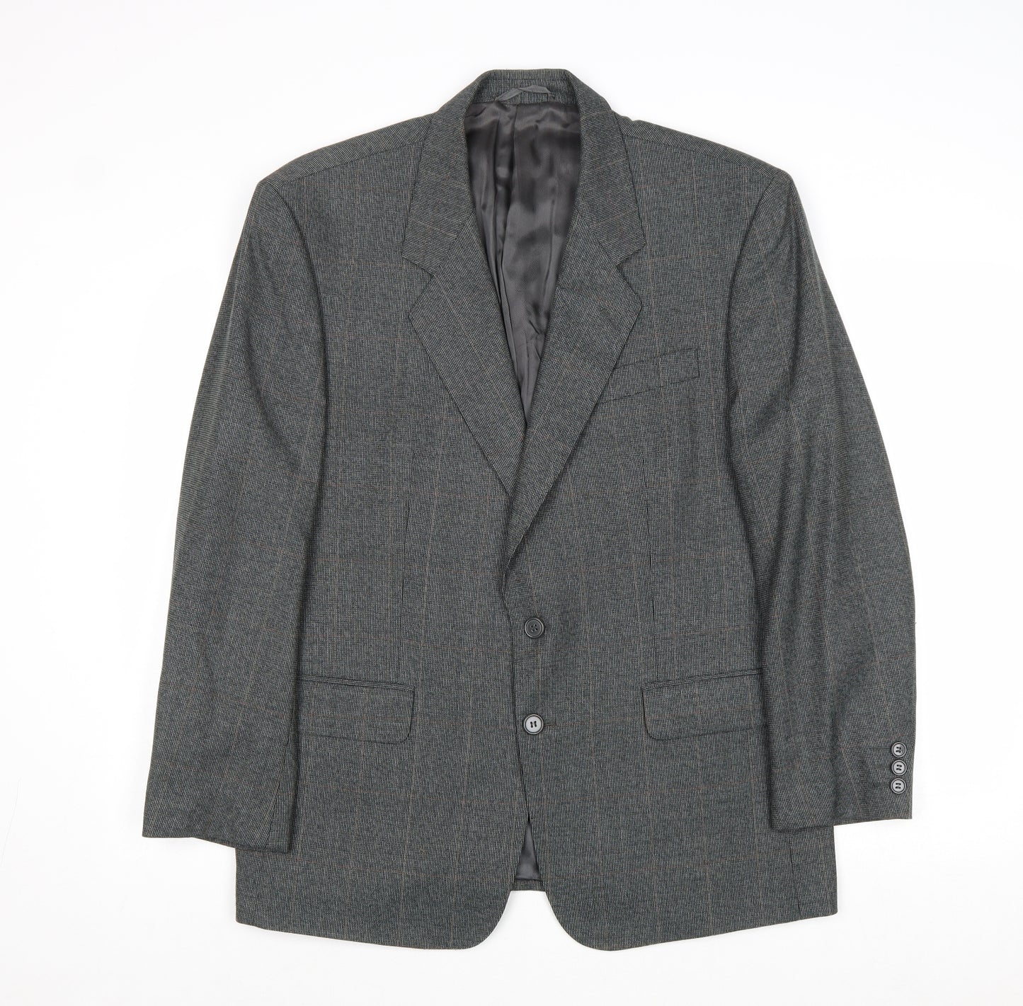 James Barry Mens Grey Wool Jacket Suit Jacket Size 42 Regular