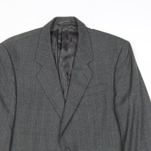 James Barry Mens Grey Wool Jacket Suit Jacket Size 42 Regular