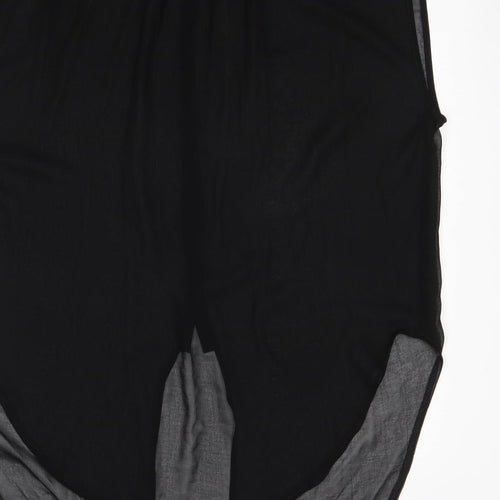 Atmosphere Womens Black Polyester Basic Blouse Size 14 Round Neck - Lace Details