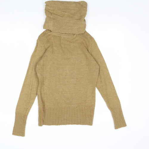 Sutherland Womens Brown Roll Neck Acrylic Pullover Jumper Size S - Size S-M