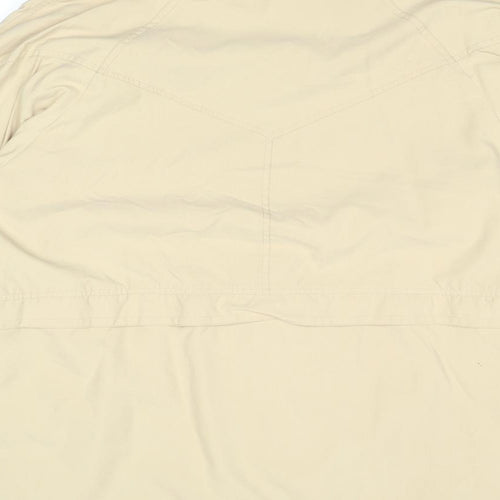 Nuage Womens Beige Pea Coat Coat Size 12 Zip