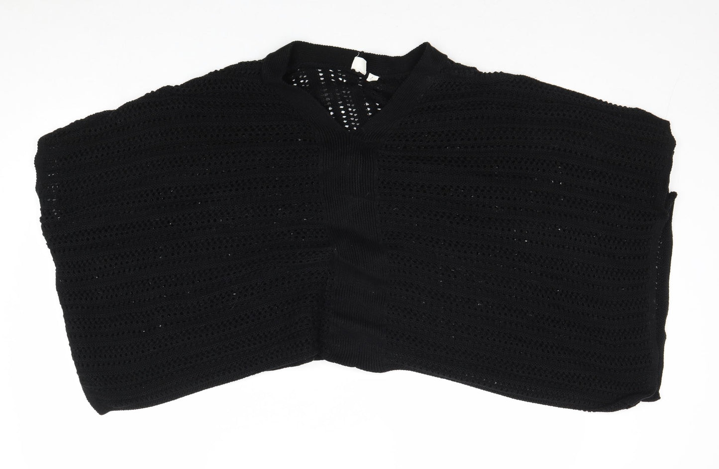 Gap Womens Black V-Neck Acrylic Pullover Jumper Size S - Poncho