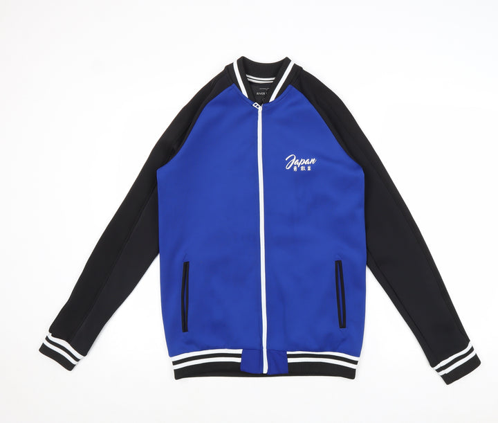 River Island Mens Blue Jacket Size XS Zip - Japan