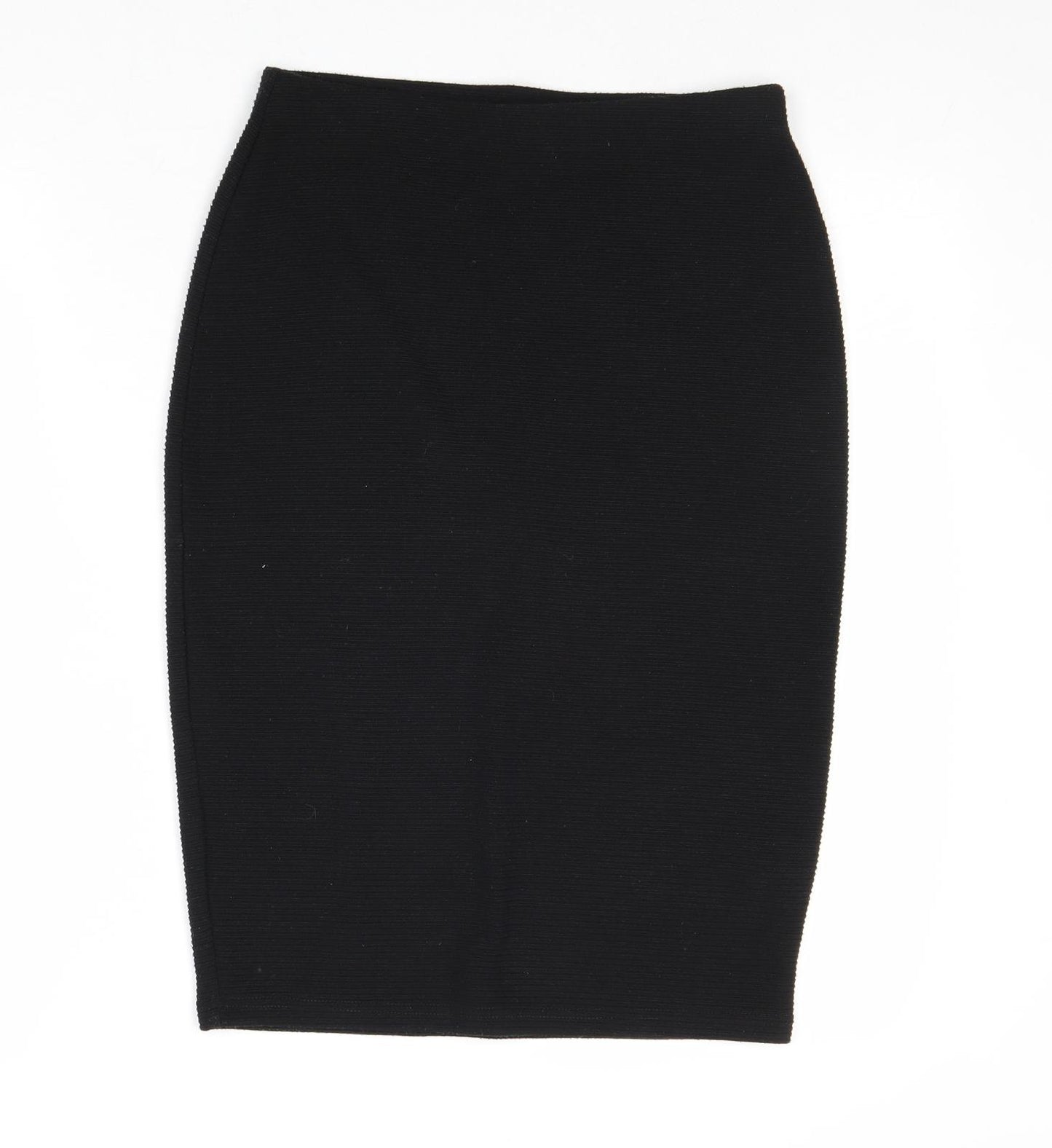New Look Womens Black Polyester Straight & Pencil Skirt Size 10