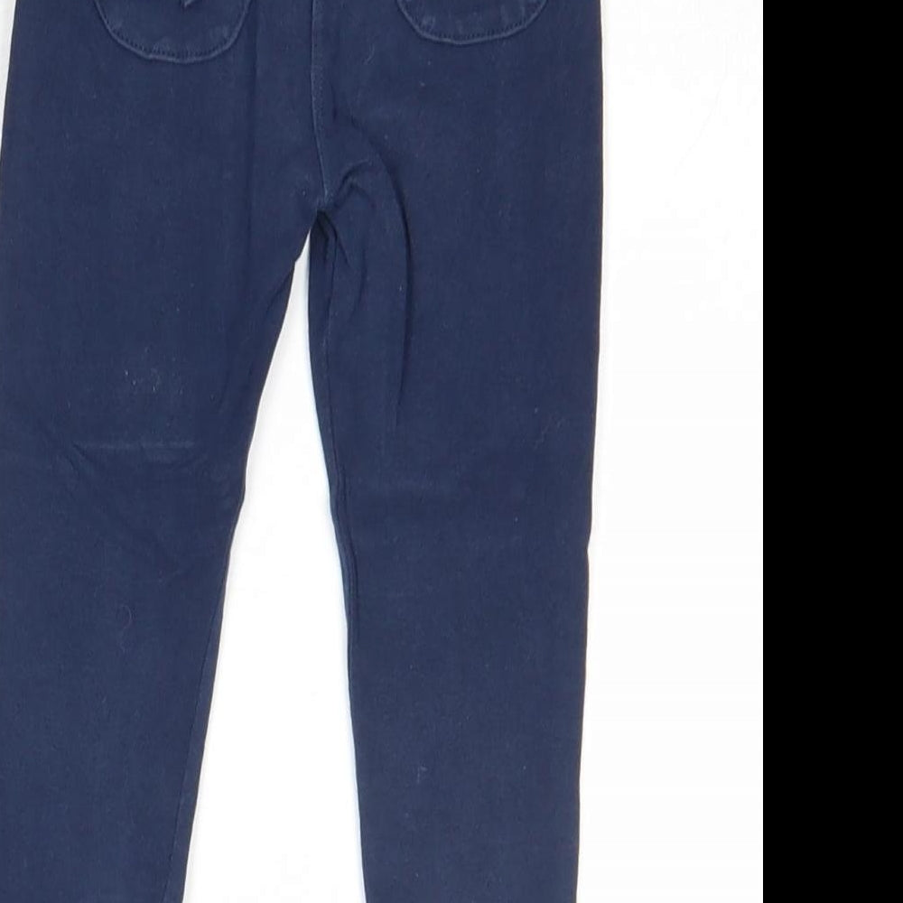 Jasper Conran Girls Blue 100% Cotton Capri Trousers Size 12-18 Months Pullover