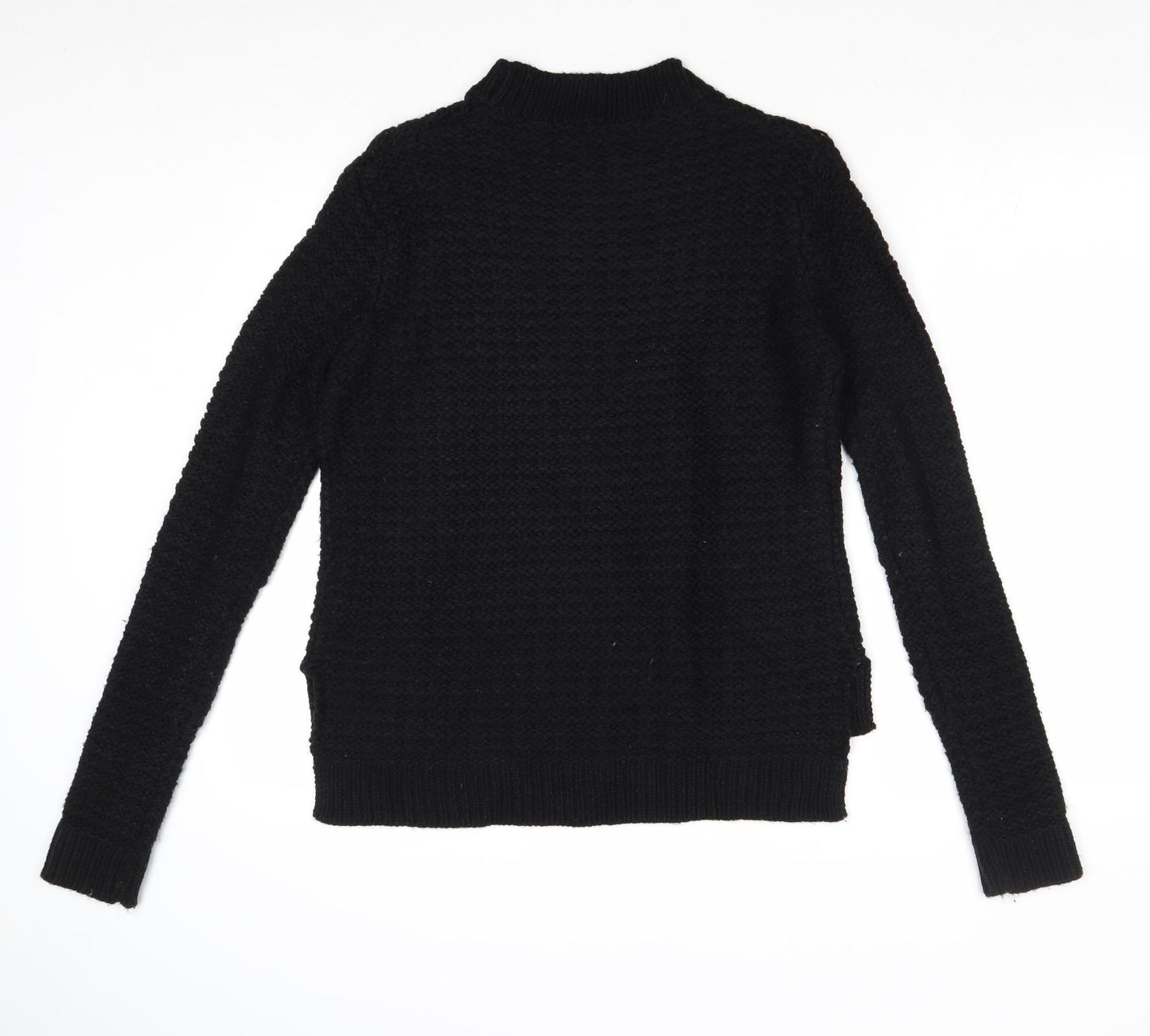 The Label Womens Black High Neck Acrylic Pullover Jumper Size 6