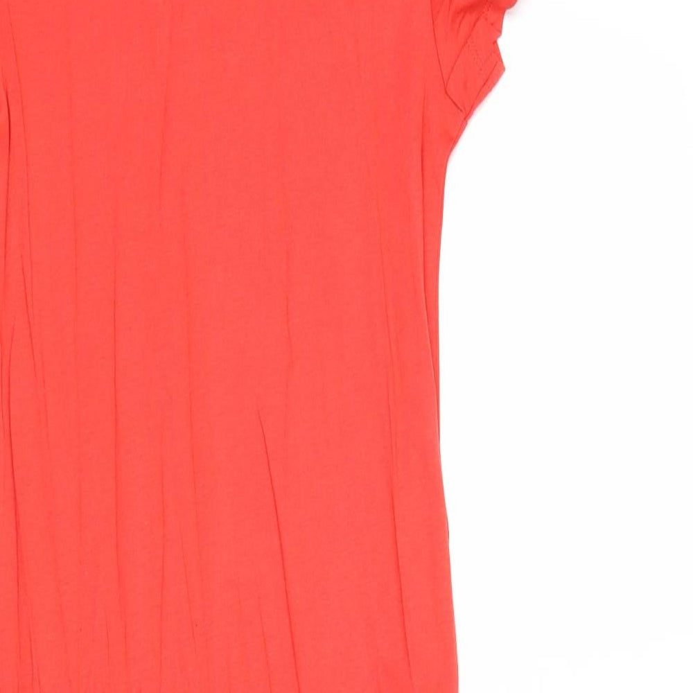 New Look Womens Red Cotton Bodycon Size 10 Round Neck Pullover