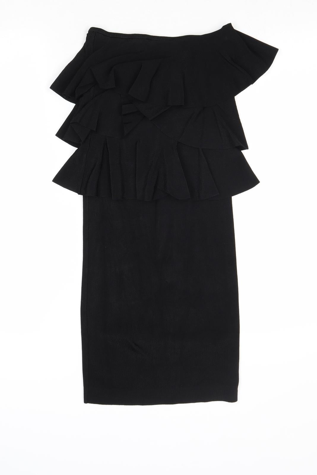 Zara Womens Black Viscose Bodycon Size S Off the Shoulder Pullover