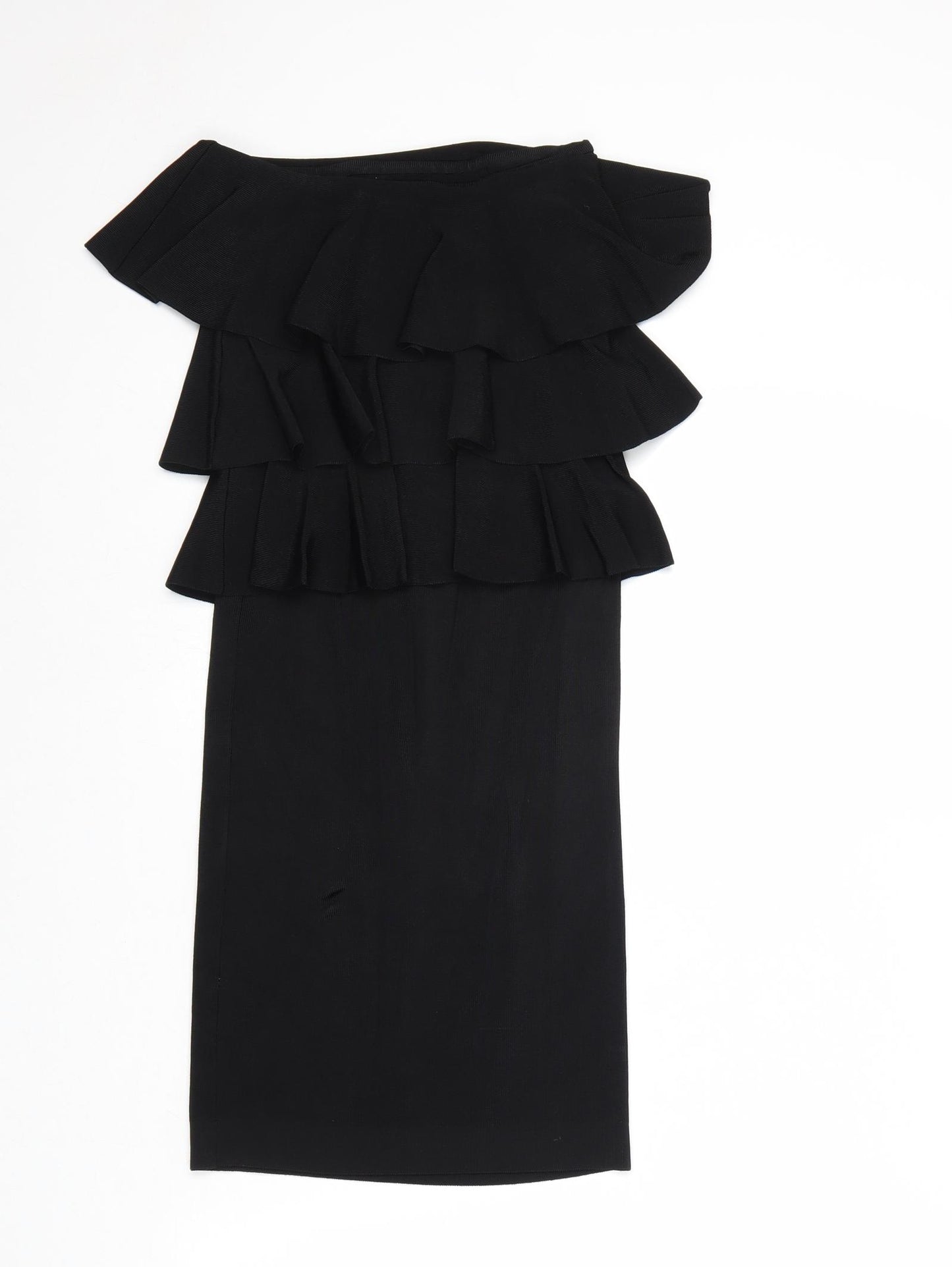 Zara Womens Black Viscose Bodycon Size S Off the Shoulder Pullover