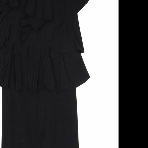 Zara Womens Black Viscose Bodycon Size S Off the Shoulder Pullover