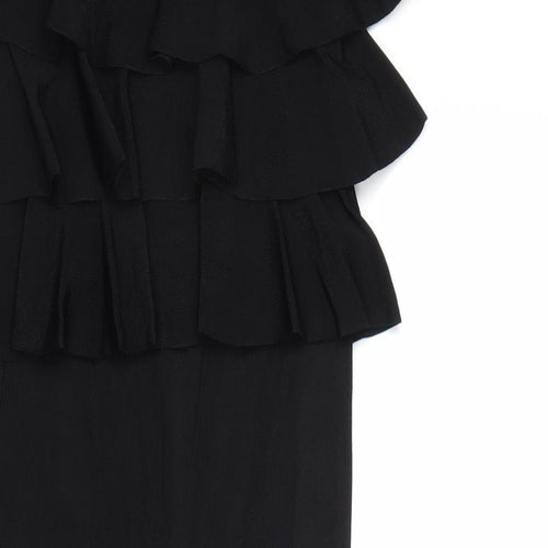 Zara Womens Black Viscose Bodycon Size S Off the Shoulder Pullover