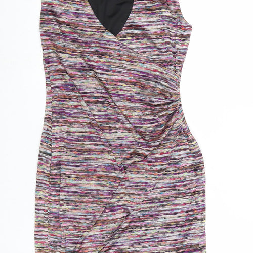 Esprit Womens Multicoloured Viscose Bodycon Size S V-Neck Pullover