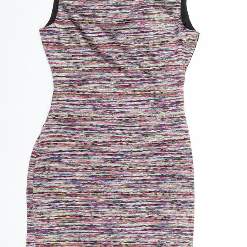 Esprit Womens Multicoloured Viscose Bodycon Size S V-Neck Pullover