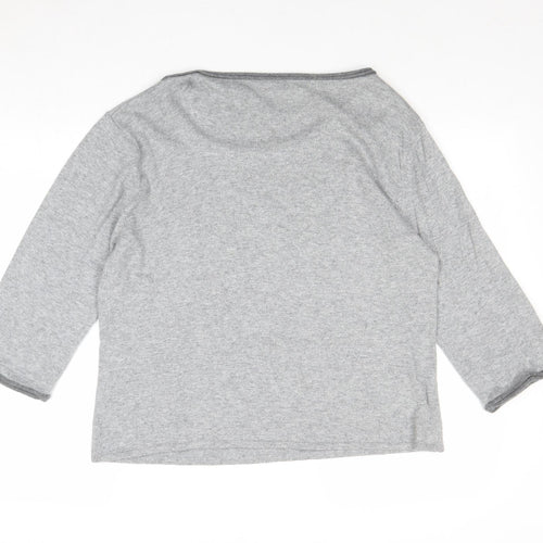 ALEX & CO Womens Grey Boat Neck Viscose Pullover Jumper Size 20