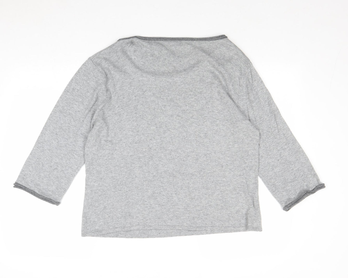 ALEX & CO Womens Grey Boat Neck Viscose Pullover Jumper Size 20