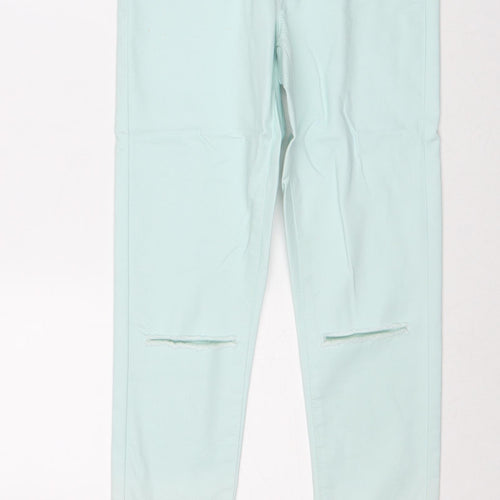 Denim & Co. Womens Blue Cotton Skinny Jeans Size 8 Regular Zip