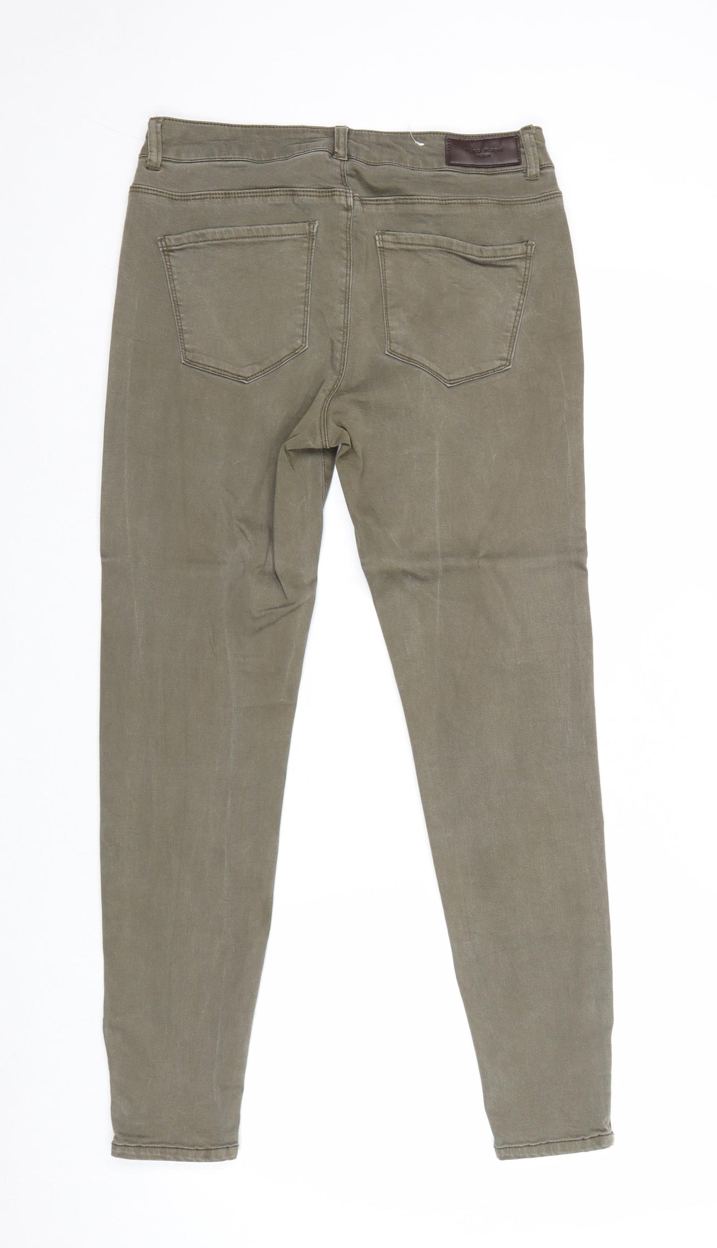 VERO MODA Womens Green Cotton Skinny Jeans Size 30 in Regular Zip