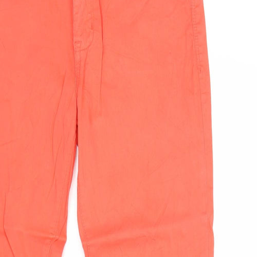 Life In Progress Womens Red Cotton Straight Jeans Size 14 Regular Zip