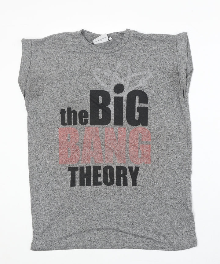 Atmosphere Womens Grey Polyester Basic T-Shirt Size 10 Crew Neck - The Big Bang Theory