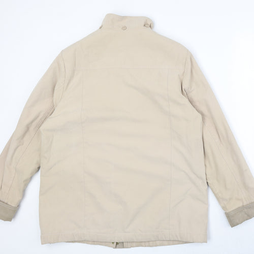 EWM Womens Beige Pea Coat Coat Size 18 Zip