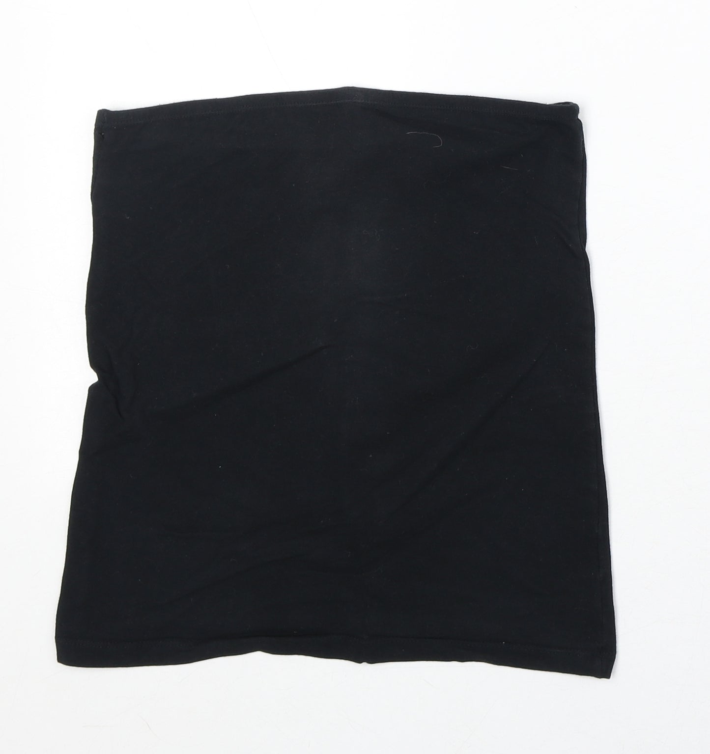 Preworn Womens Black Cotton A-Line Skirt Size 12