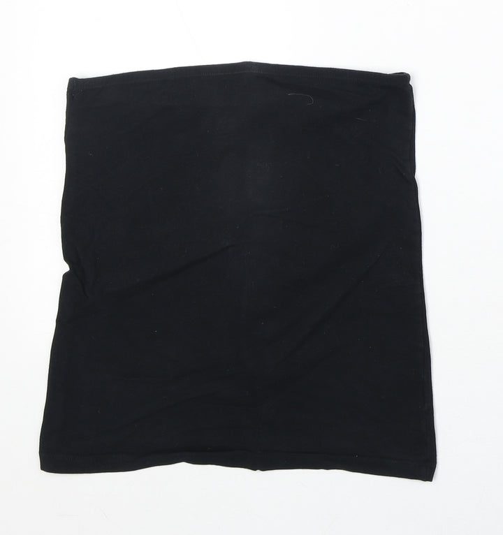 Preworn Womens Black Cotton A-Line Skirt Size 12