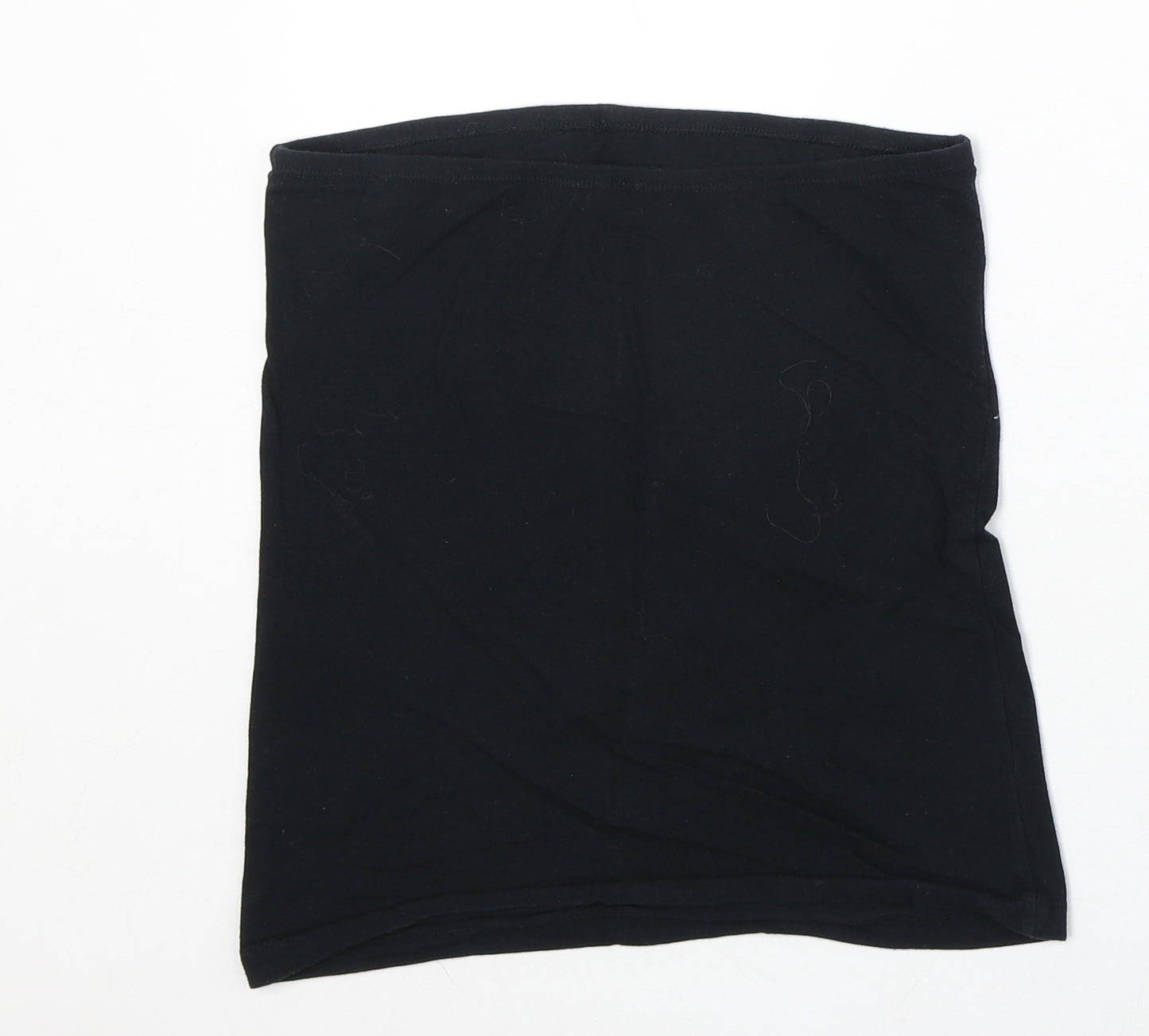 Preworn Womens Black Cotton A-Line Skirt Size 12