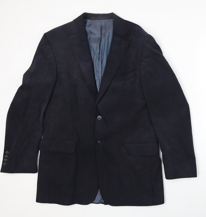 Marks and Spencer Mens Blue Polyester Jacket Blazer Size 38 Regular
