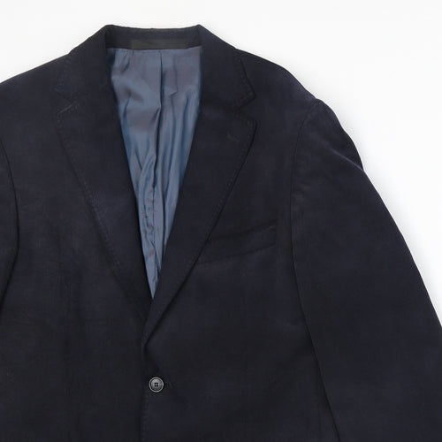 Marks and Spencer Mens Blue Polyester Jacket Blazer Size 38 Regular
