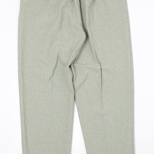 Classic Womens Grey Polyester Trousers Size 10 Regular