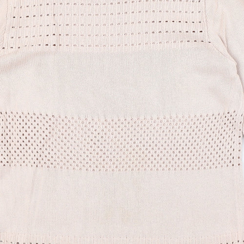 H&M Womens Pink Round Neck Viscose Pullover Jumper Size L