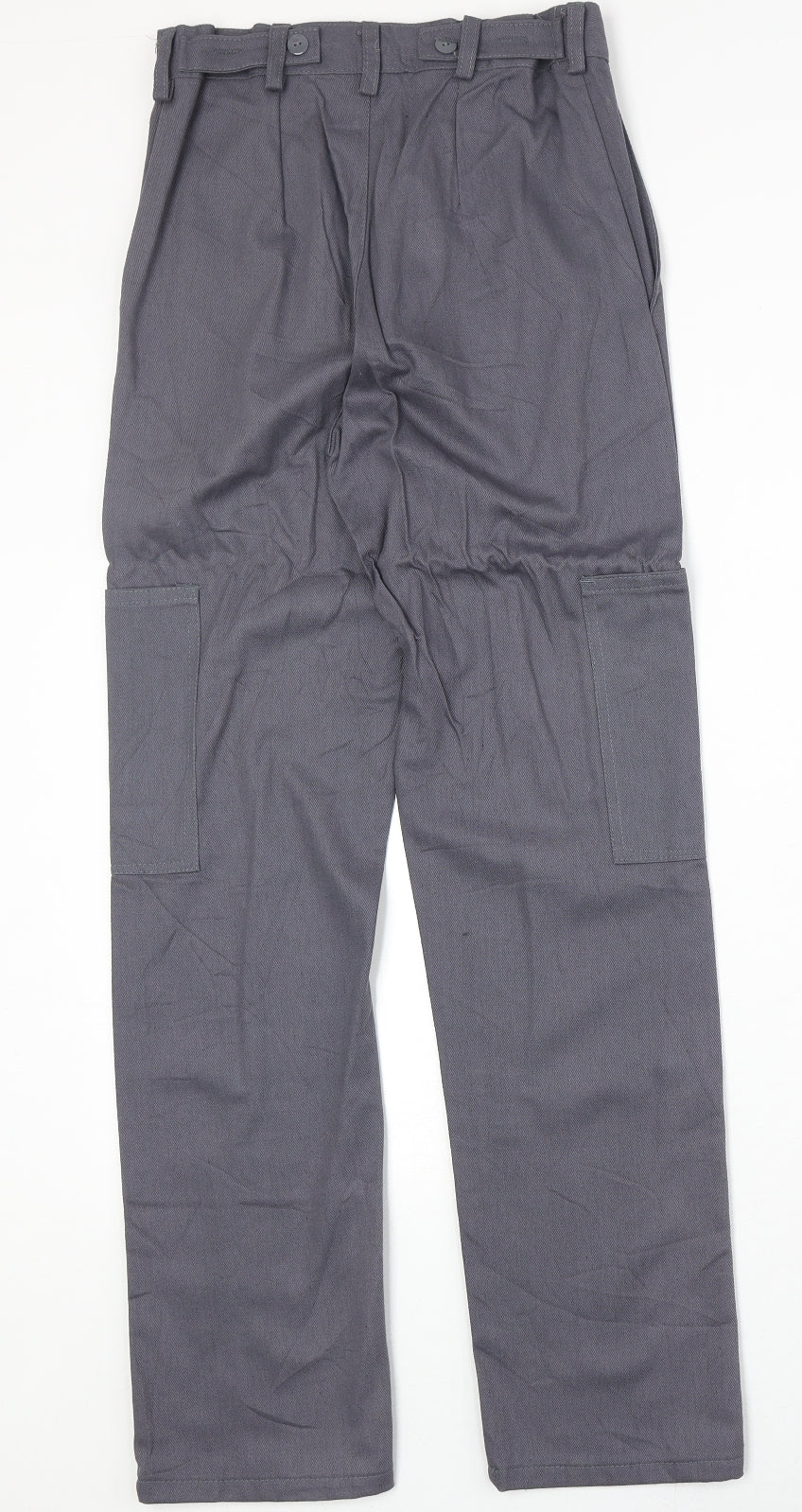 Profi Promo Womens Grey Cotton Cargo Trousers Size 6 Regular Zip
