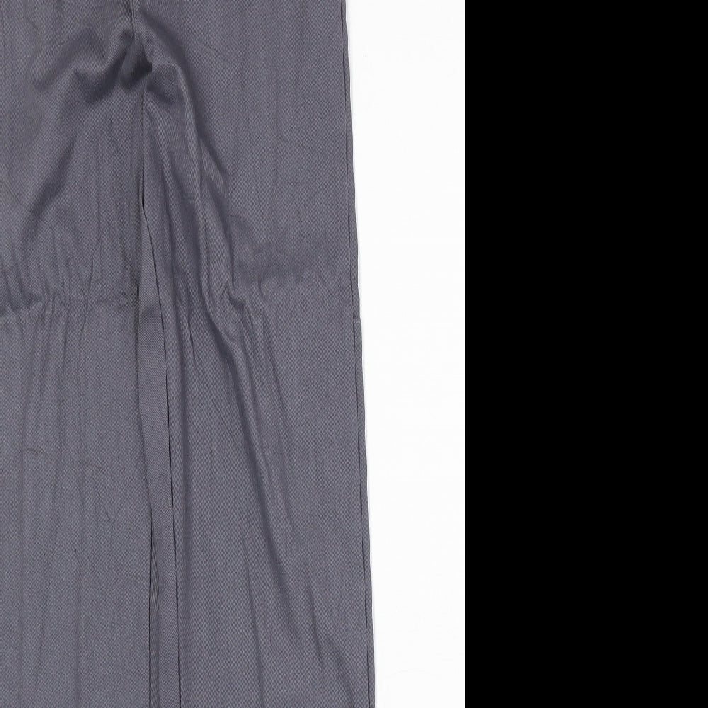 Profi Promo Womens Grey Cotton Cargo Trousers Size 6 Regular Zip