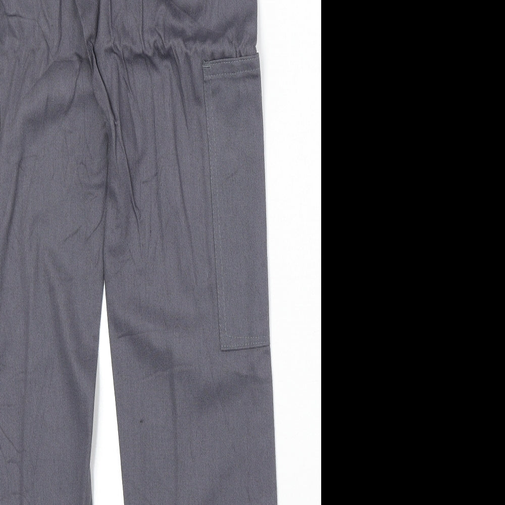 Profi Promo Womens Grey Cotton Cargo Trousers Size 6 Regular Zip