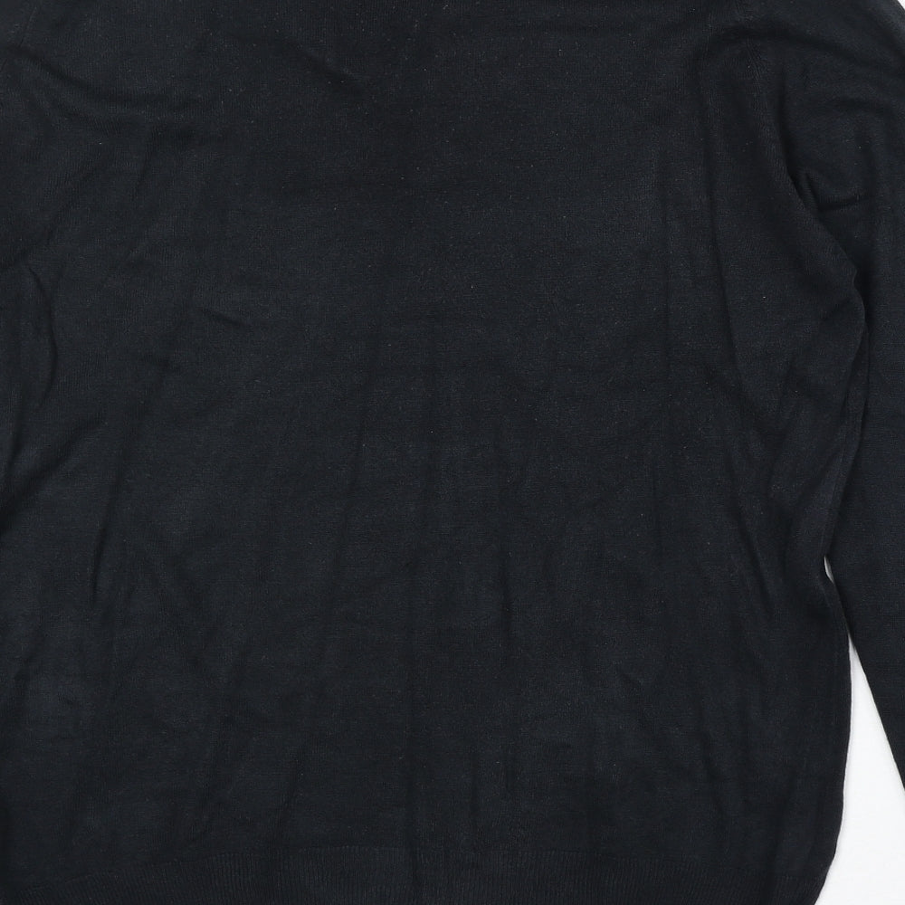 Marks and Spencer Mens Blue V-Neck Acrylic Pullover Jumper Size XL Long Sleeve