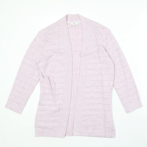 CC Womens Pink V-Neck Cotton Cardigan Jumper Size S