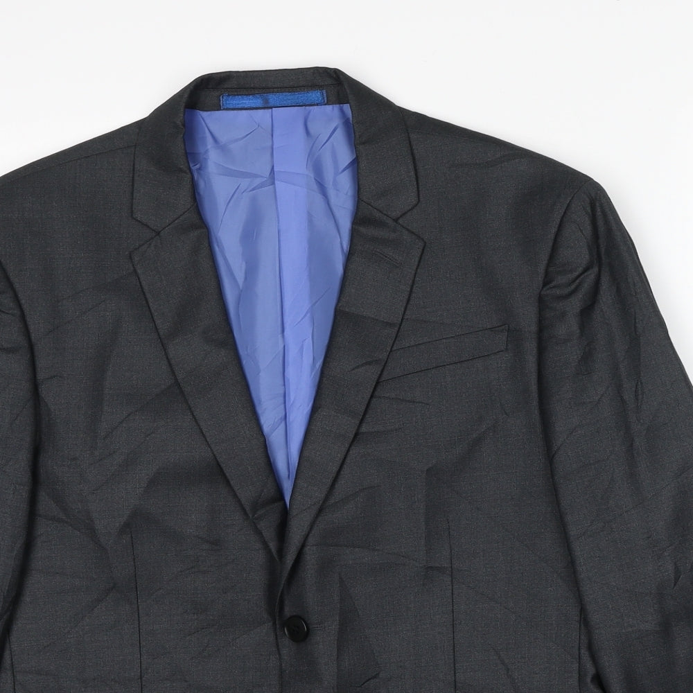 Marks and Spencer Mens Grey Polyester Jacket Suit Jacket Size 40 Regular