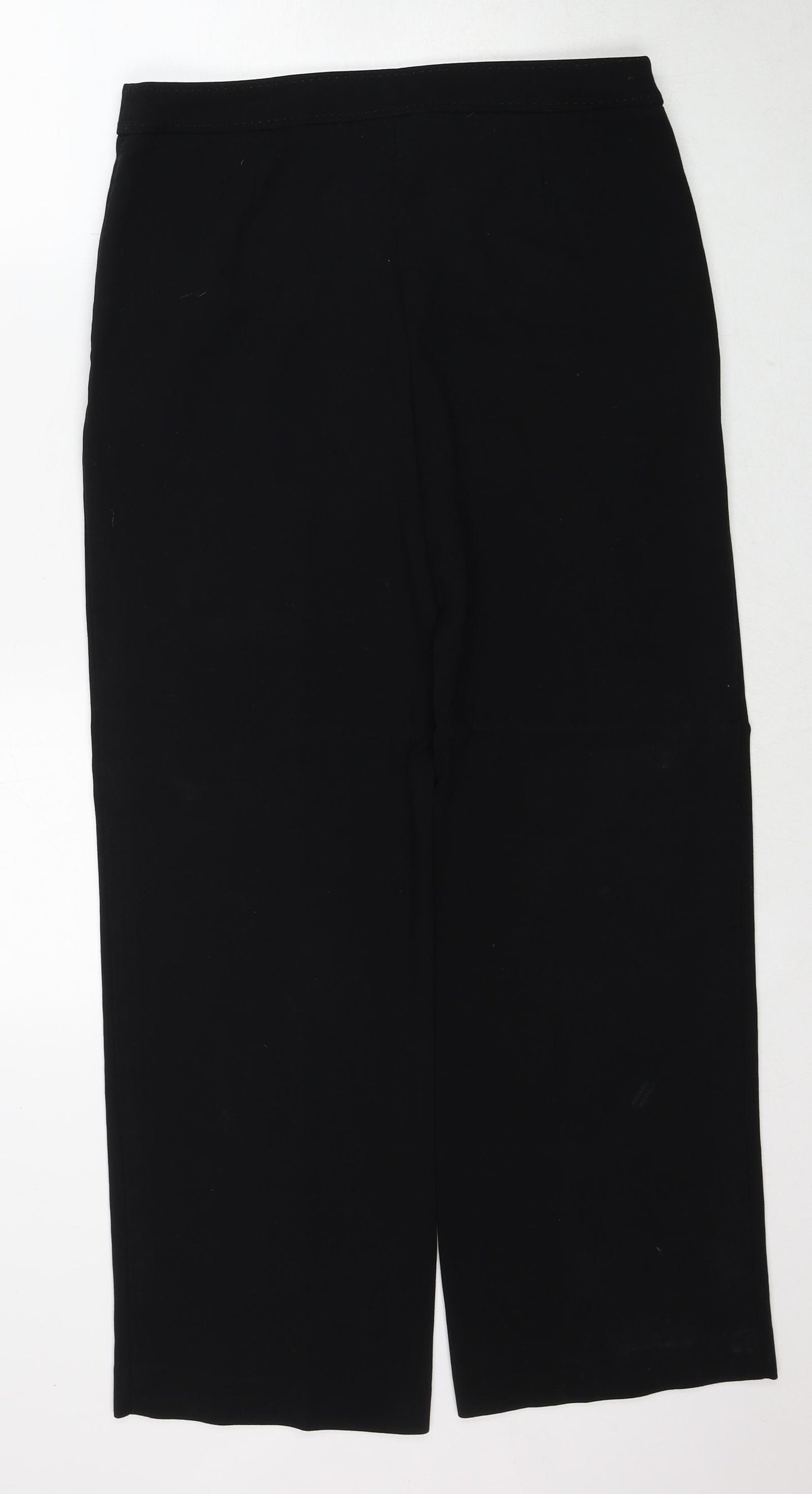 NEXT Womens Black Polyester Dress Pants Trousers Size 10 Regular Zip