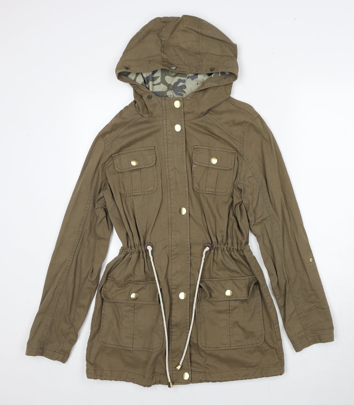Internacionale Womens Green Jacket Size 8 Zip